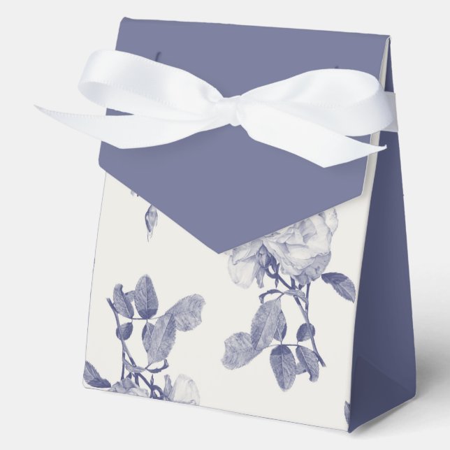 Elegant Watercolor Rose  Favor Boxes (Front)