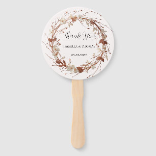 Elegant watercolor rose gold Daisy Floral Botanica Hand Fan