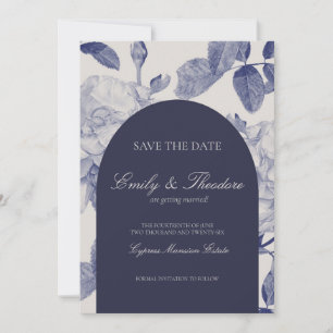 Elegant Watercolor Rose Wedding Save the Date Invitation
