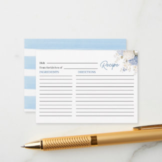 Elegant Watercolor Royal Botanique Hydrangea Brida Enclosure Card