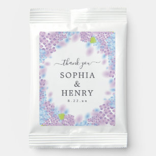 Elegant Watercolor Rustic Purple Floral Wedding Lemonade Drink Mix