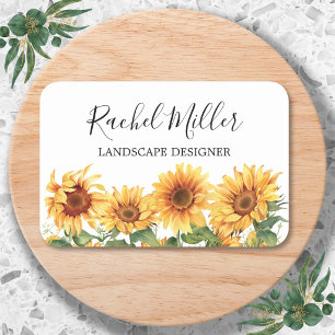 Elegant Watercolor Rustic Yellow Sunflower Garden Name Tag