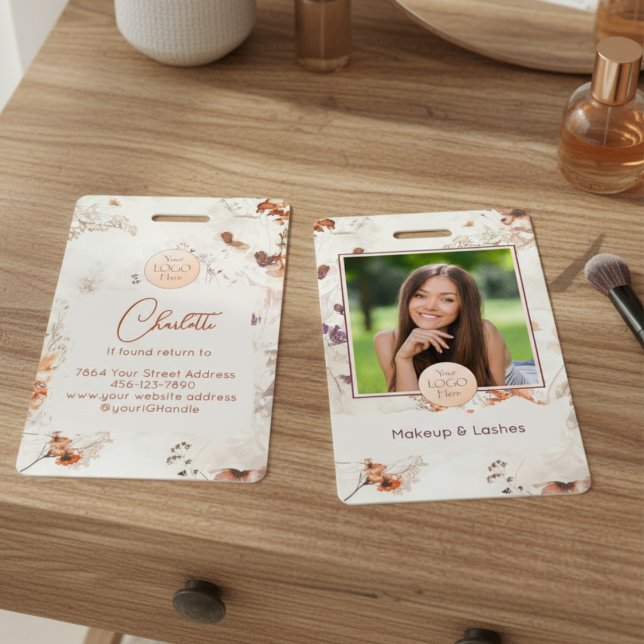 Elegant Watercolor Script Logo Photo Makeup Badge (Creator Uploaded)