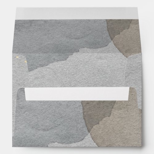 Elegant Watercolor Splash Granite Neutral Envelope