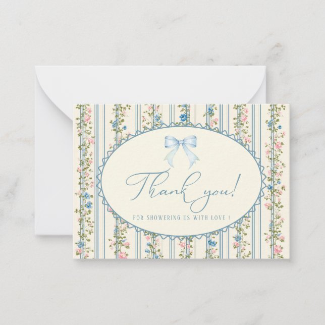 Elegant Watercolor spring wildflowerFlat Note Card (Front)