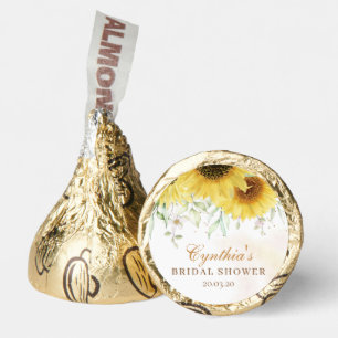 Elegant Watercolor Sunflower Floral Baby Shower Hershey®'s Kisses®