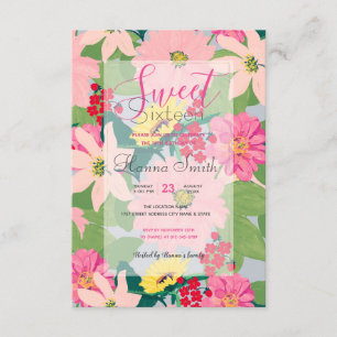 Elegant Watercolor Sunflowers Blush Floral Gray Invitation