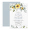 Elegant Watercolor Sunflowers Eucalyptus Wedding