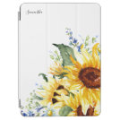 Elegant Watercolor Sunflowers Floral Personalized iPad Air Cover Elegant Watercolor Sunflowers Floral Personalized iPad Air Cover