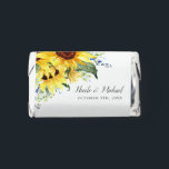 Elegant Watercolor Sunflowers Personalized Wedding Hershey's Miniatures<br><div class="desc">Beautiful yellow watercolor sunflowers and wildflower greenery decorate these custom Hershey's Miniatures wedding favors.</div>