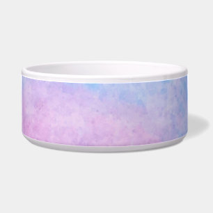 Elegant Watercolor Texture Pink and Blue Pet Bowl