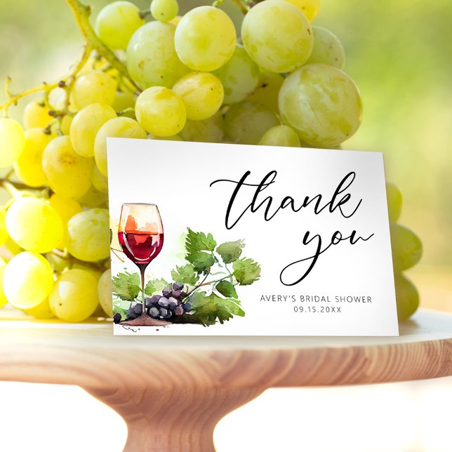 Elegant Watercolor Thank you Wine Tasting Classic  (Creator Uploaded)