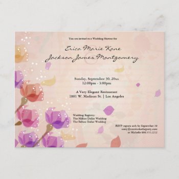 Elegant Watercolor Tulips Wedding Shower Invite by malibuitalian at Zazzle