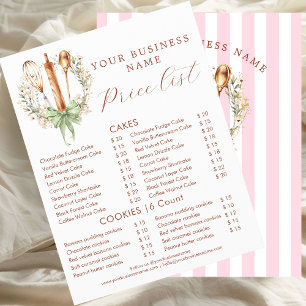 Elegant Watercolor Utensils Cooking Bakery Flyer