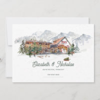 Elegant Watercolor Venue Illustration | Digital