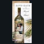 Elegant Watercolor Vineyard Wedding Save The Date<br><div class="desc">Looking for wildly romantic, elegant save the date cards for a rustic vineyard wedding venue? Create your own winery wedding save the date cards using a simple DIY template that you can add an engagement photo onto - making it appear that you're featured on your own custom wine bottle labels....</div>