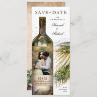 Elegant Watercolor Vineyard Wedding