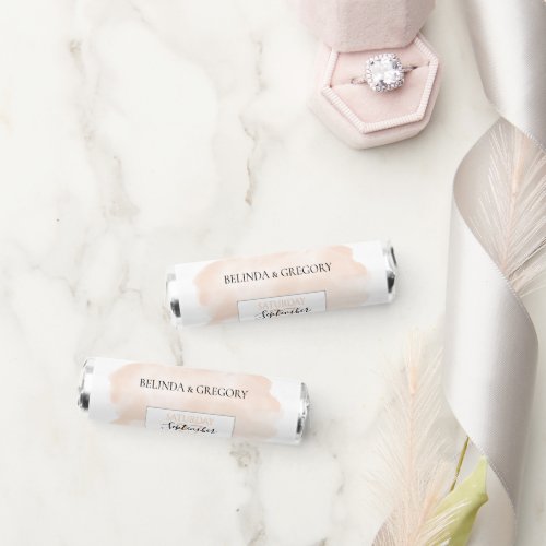 Elegant Watercolor Wedding Breath Savers Mints