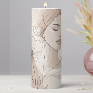 Elegant Watercolor Wedding Candle