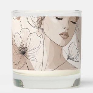 Elegant Watercolor Wedding Candle