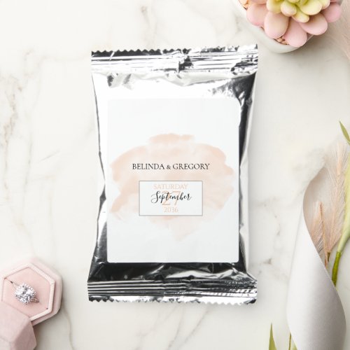 Elegant Watercolor Wedding Coffee Drink Mix