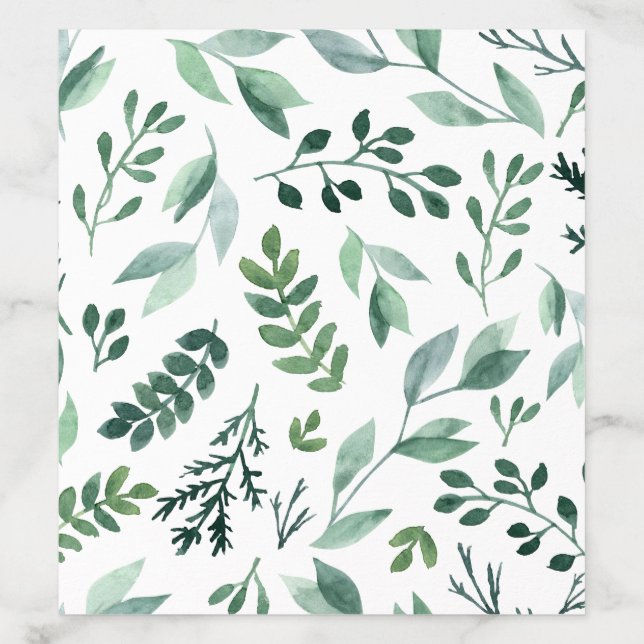 Elegant Watercolor Wedding Envelope Liner (Design)