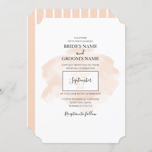 Elegant Watercolor Wedding Invitations