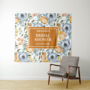 Elegant Watercolor Wedding Photo Booth Backdrop