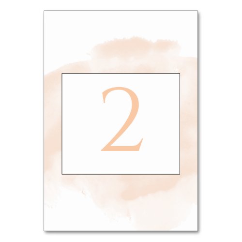 Elegant Watercolor Wedding  Table Number