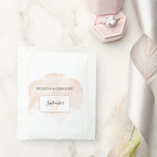Elegant Watercolor Wedding Tea Bag Drink Mix