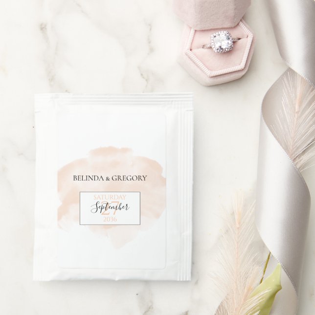 Elegant Watercolor Wedding  Tea Bag Drink Mix (Wedding)
