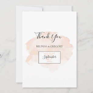 Elegant Watercolor Wedding Thank You Card