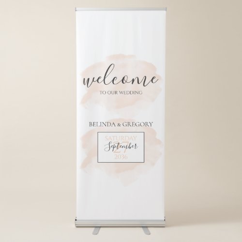 Elegant Watercolor Wedding Welcome Sign