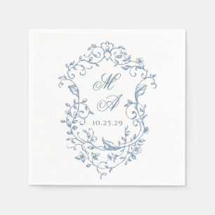 Elegant Watercolor Wild Flowers Wedding Napkins