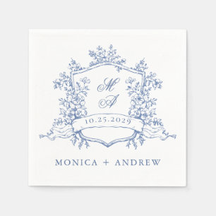 Elegant Watercolor Wild Flowers Wedding Napkins