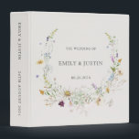 Elegant Watercolor Wildflower Beige Wedding Album 3 Ring Binder<br><div class="desc">Elegant Watercolor Wildflower Wreath Beige Wedding Album 3 ring binder. A wedding Album 3 ring binder with an elegant floral design. A beautiful wreath of wildflowers in pastel neutral colors on a light background. It is perfect for wedding celebrations in any style.</div>