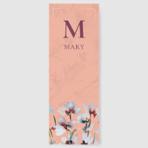 Elegant Watercolor Wildflower Blush Bookmark