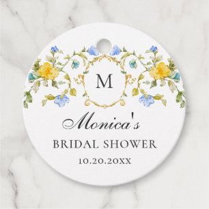 Elegant Watercolor Wildflower Bridal Shower Favor Tags
