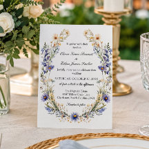 Elegant Watercolor Wildflower Garden Wedding
