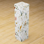 Elegant Watercolor Wildflower Garden  Wine Box<br><div class="desc">Throw all caution to the wind with this whimsical wildflower garden theme with birds and butterflies done in beautiful watercolor. So many awesome gifts to give for weddings,  birthdays,  mothers day,  bridal showers,  father's day,  holidays,  and more</div>