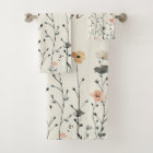 Elegant Watercolor Wildflowers with Name Rustic