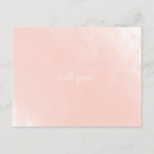 Elegant Watercolor Will You Be My Maid of Honor Invitation