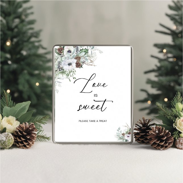Elegant Watercolor Winter Anemones flowers bridal  Poster (Creator Uploaded)