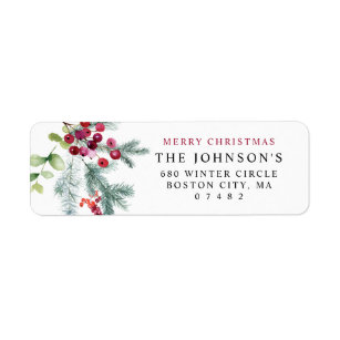 Downloadable christmas return address labels