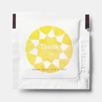 Elegant Watercolor Yellow Sun Pattern Hand Sanitizer Packet