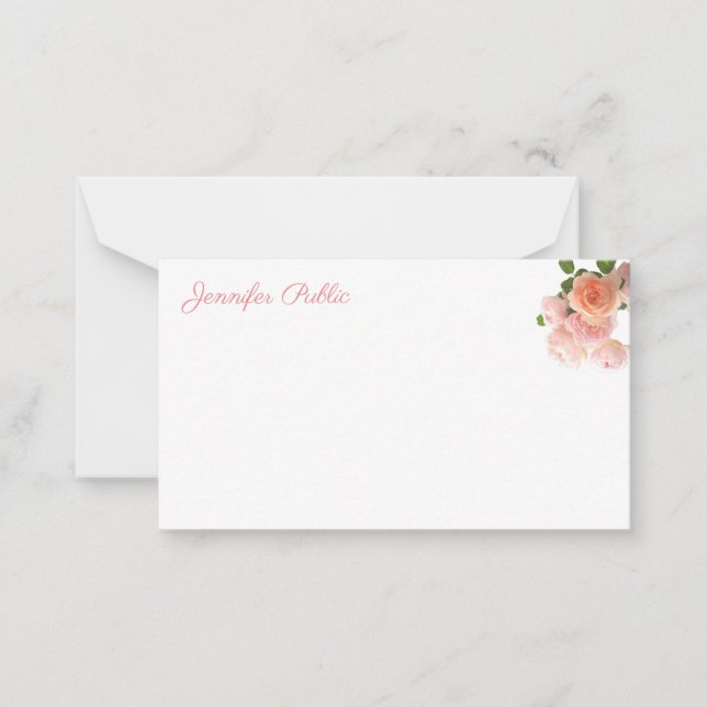 Elegant Watercolors Floral Pastel Colors Template (Front)