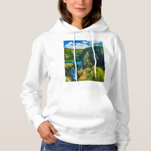 Elegant waterfall scenic, Croatia Hoodie