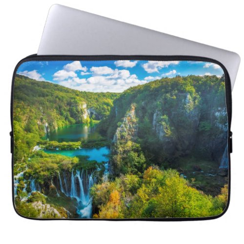 Elegant waterfall scenic Croatia Laptop Sleeve