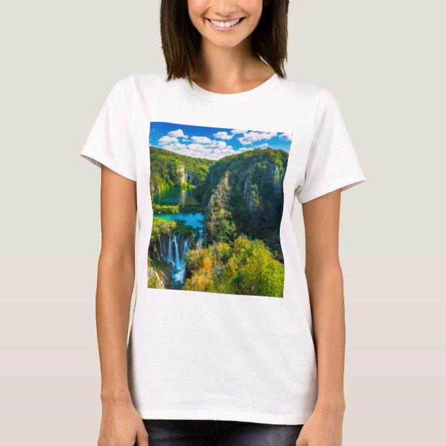 Elegant waterfall scenic, Croatia T-Shirt (Front)