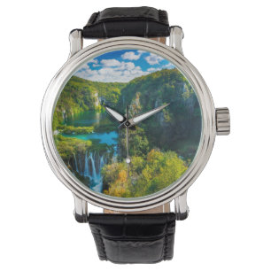 Elegant waterfall scenic, Croatia Watch